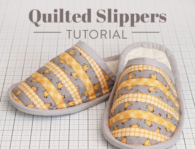 Handmade Quilted Slippers tutorial from Suzy Quilts
