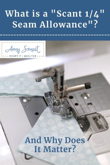 What is the purpose of a scant ¼" seam allowance in quilting?