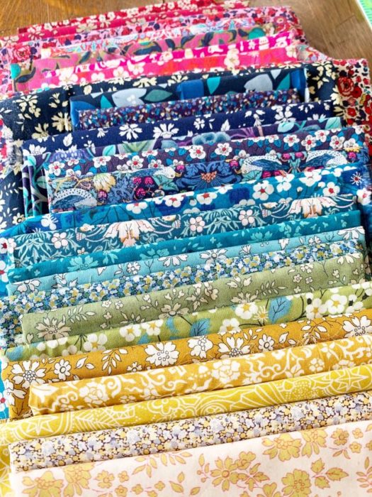 Liberty Lawns color palette for quilt