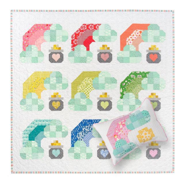 Lucky Rainbow and Pot of Gold quilt by Pen and Paper Patterns