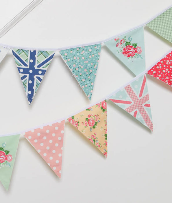 Union Jack bunting/pennant flags - part of Notting Hill fabric panel