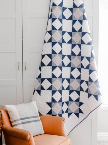 Fresh modern quilt by Amy Smart - Navy and Gray