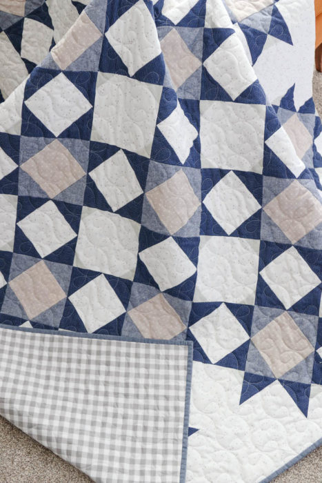 Chambray and Denim Star quilt by Amy Smart