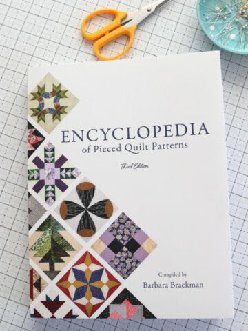 Encyclopedia reference book of hundreds of traditional pieced quilt blocks