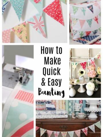 How to make quick and Easy fabric pennant bunting