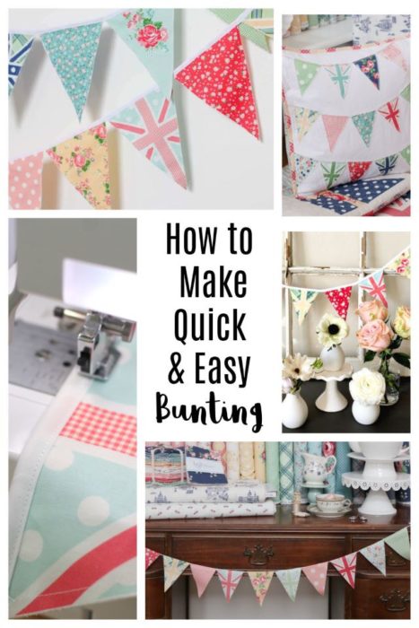 How to make quick and Easy fabric pennant bunting