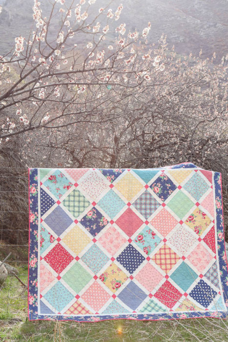 Amy Smart Lattice Quilt Pattern made with Notting Hill fabric collection