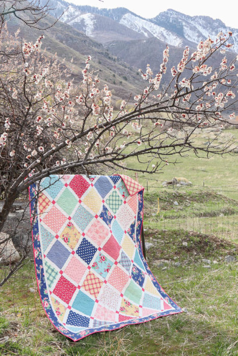 Amy Smart Lattice Quilt Pattern made with Notting Hill fabric collection
