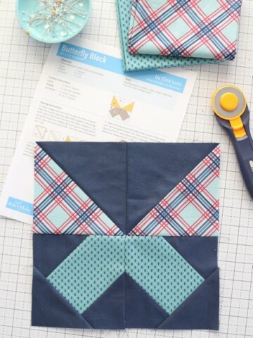 Free Butterfly Quilt Block pattern from Riley Blake Designs