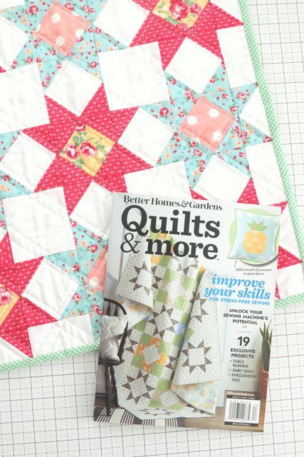 Summer mini quilt pattern in Quilts & More magazine