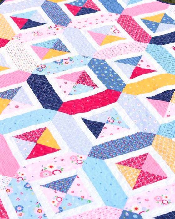 Double Cross pattern by Amy Smart - made by Melanie Collette featuring Pure Delight Fabric
