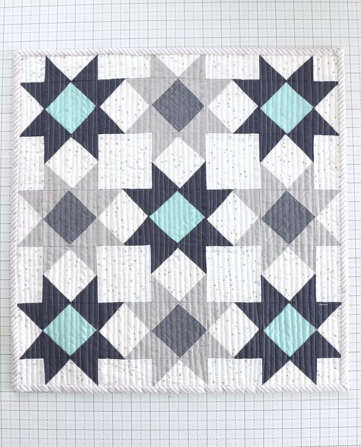Solid Stars mini quilt pattern designed by Amy Smart of Diary of a Quilter