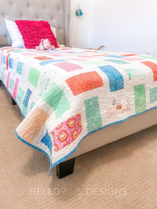 Tick Tock twin bed quilt pattern - designed by Cluck Cluck Sew