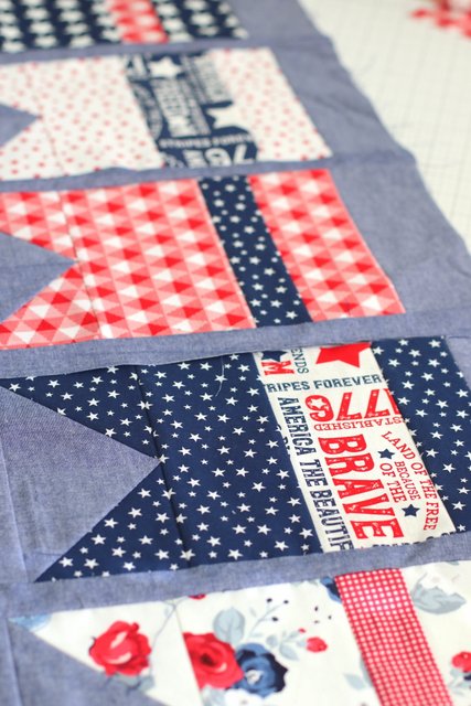 Summer Bunting Quilt pattern by Amy Smart - Patriotic Version