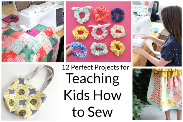 12 Easy Sewing Projects for Kids & Beginners featured by top US sewing blogger, Diary of a Quilter