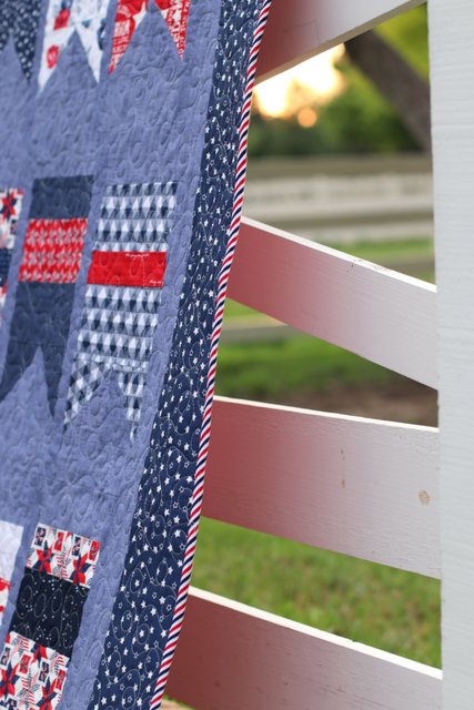 Red, White, and Blue bias quilt binding - patriotic basic stripe from Riley Blake Designs