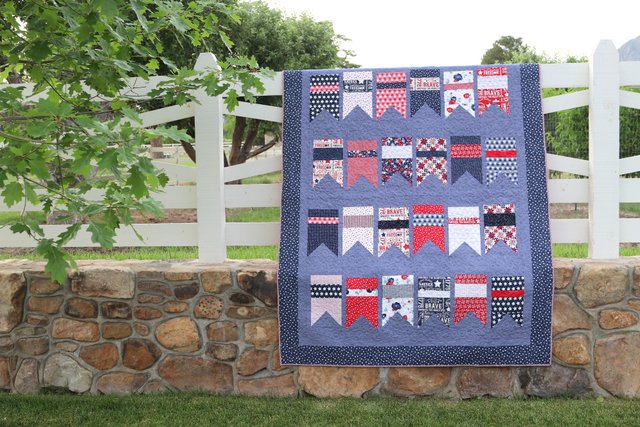 Red, White, and Blue Summer Bunting Quilt pattern by Amy Smart