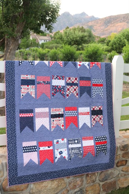 Red, White, and Blue Bunting Flag Quilt pattern by Amy Smart