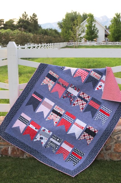 Red, White, and Blue Summer Bunting Quilt pattern by Amy Smart