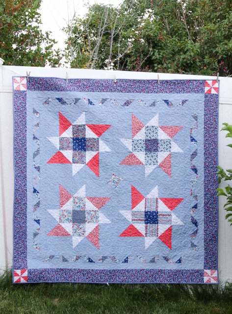 Sparkler quilt - pattern by Pat Sloan, made by Amy Smart using Liberty of London quilting cottons