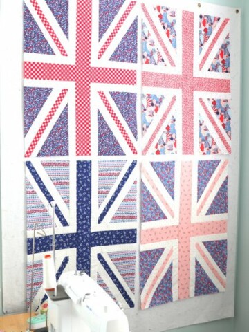 Giant Union JJack Quilt blocks using Liberty of London