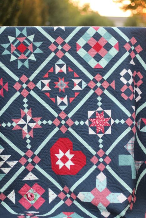 Red White and Blue Sampler Quilt