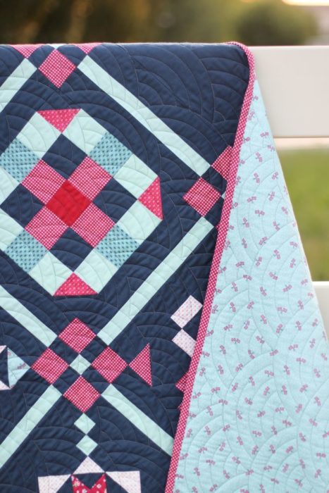 Sampler Quilt made with Notting Hill fabric