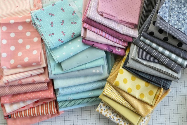 Pastel fabrics for a modern quilt