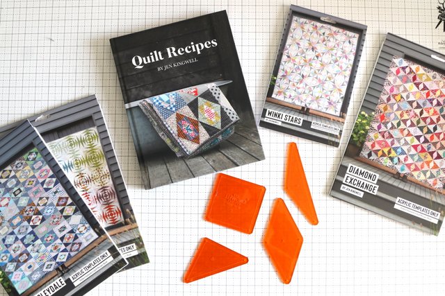 Acrylic Templates for quilt pattern by Jen Kingwell