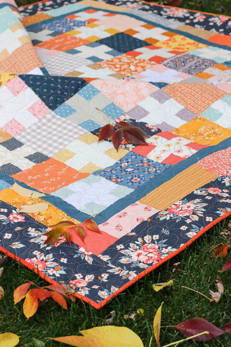 Fall Scrap quilt pattern - precuts friendly - by Amy Smart of Diary of a Quilter