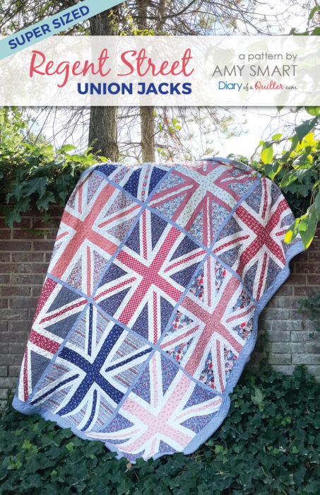Large Scale Union Jack quilt pattern by Amy Smart of Diary of a Quilter
