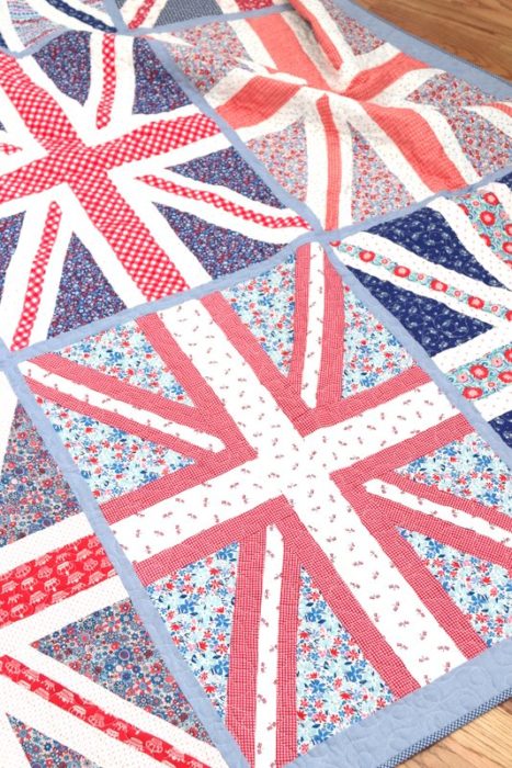 Union Jack quilt featuring Notting Hill fabric by Amy Smart + Liberty Carnaby Collection