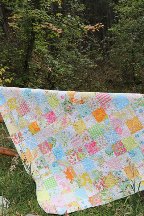 Patchwork Quilt made from Vintage Linens and Sheets