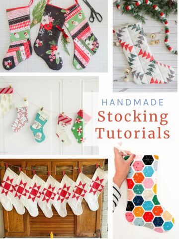 Tutorials to make your own Christmas Stocking using a variety of materials: quilts, felt and repurposing wool.