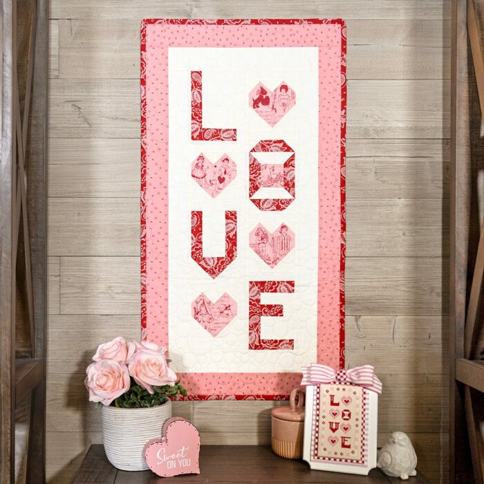 Free Valentine Quilt and Cross-stitch patterns from the Fat Quarter Shop
