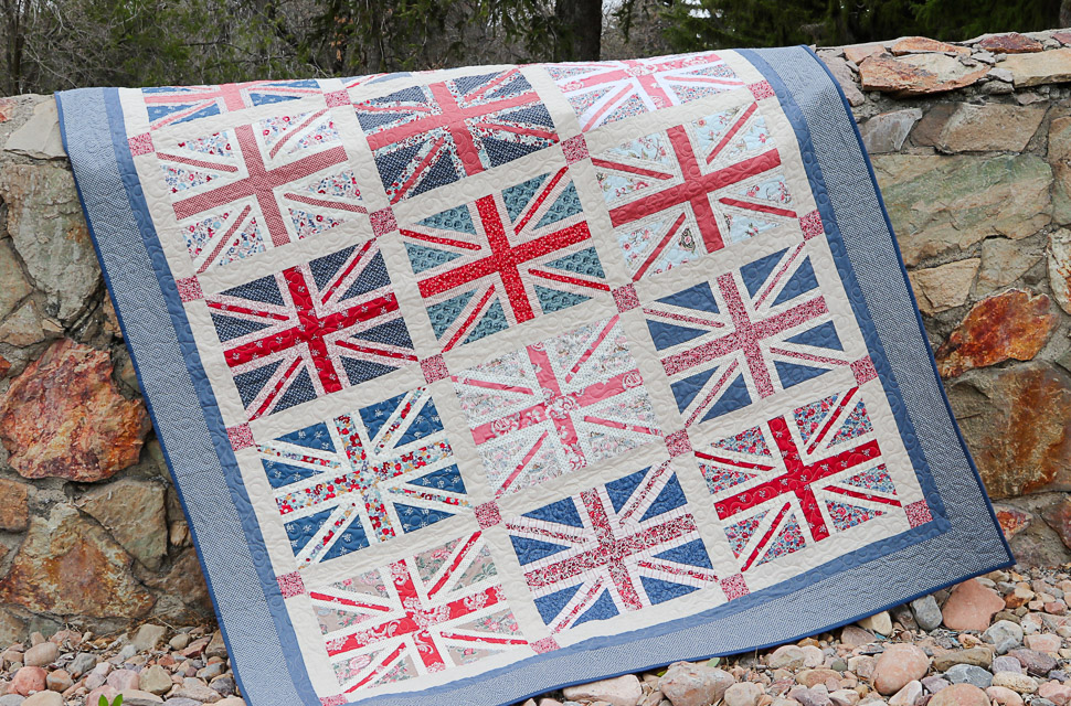 Liberty + Jane Austen Union Jack Quilt Diary of a Quilter a quilt blog