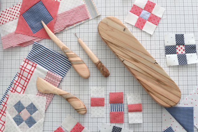 Handmade wooden Quilter's Tools from Modern American Vintage