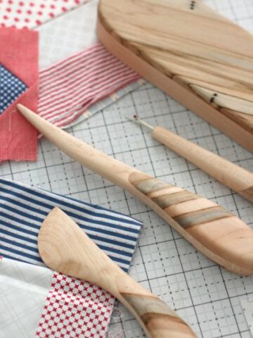 Handmade Natural Wood Quilting Tools