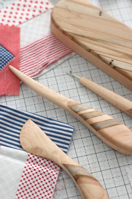 Handmade Wooden Quilting Tools from Modern American Vintage