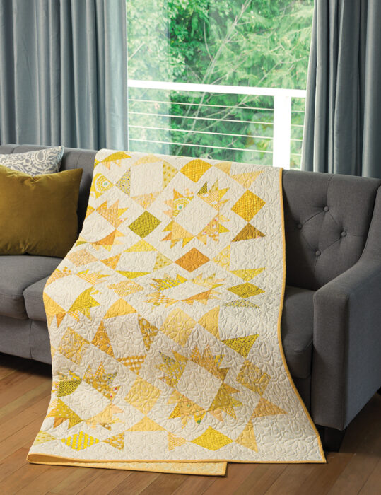 Monochromatic Yellow Quilt from Quilt the Rainbow pattern book