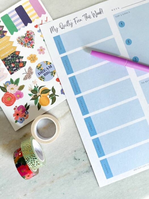 Free Planner - Organize and finish your quilts and other projects
