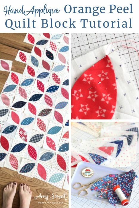 Tutorial: How to Hand Applique Orange Peel Quilt Block