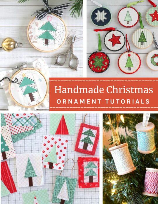 A collection of Handmade Christmas Ornament tutorials - perfect for simple gifts or custom bespoke ornaments for your Christmas Tree.