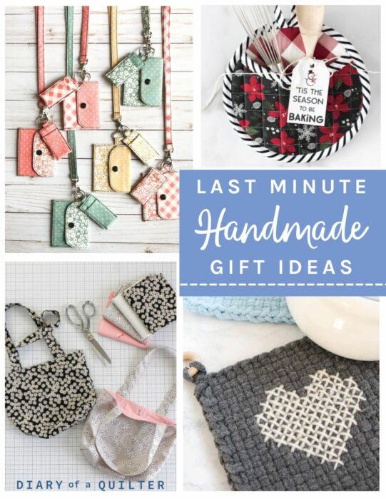 Ideas for last minute Handmade Gifts made with fabric and sewing.