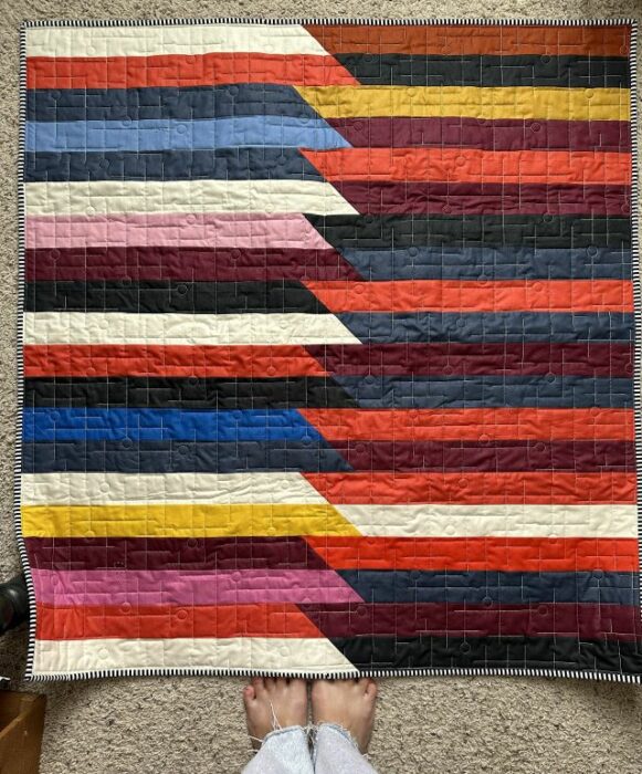 Free Jelly Roll Modern Quilt Pattern by Plains and Pines