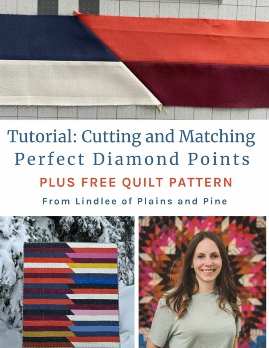 Tutorial: Cutting and Matching Diamond Points + Free Modern Quilt ...