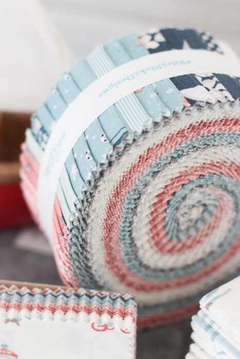 Red, White, and Blue nautical Portsmouth Fabric collection from Amy Smart and Riley Blake Designs.