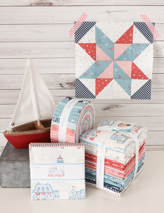 Portsmouth - New England red, white, and blue fabric collection from Riley Blake Designs.
