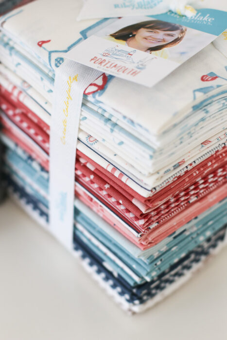 Red, White, and Blue nautical Portsmouth Fabric collection from Amy Smart and Riley Blake Designs.