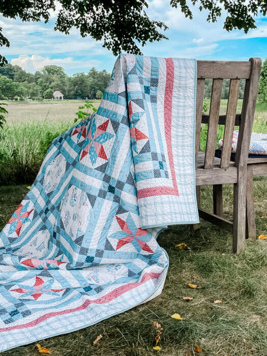 New Castle Beach Quilt pattern - made by Amy Smart of Diary of a Quilter using the Portsmouth fabric collection.